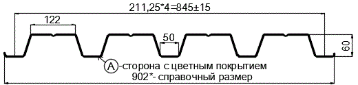 Фото: Профнастил Н60 х 845 - B (PURMAN-20-Citrine-0.5) в Протвино