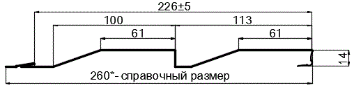 Фото: Сайдинг МП СК-14х226 (ПЭ-01-RR32-0.45) в Протвино