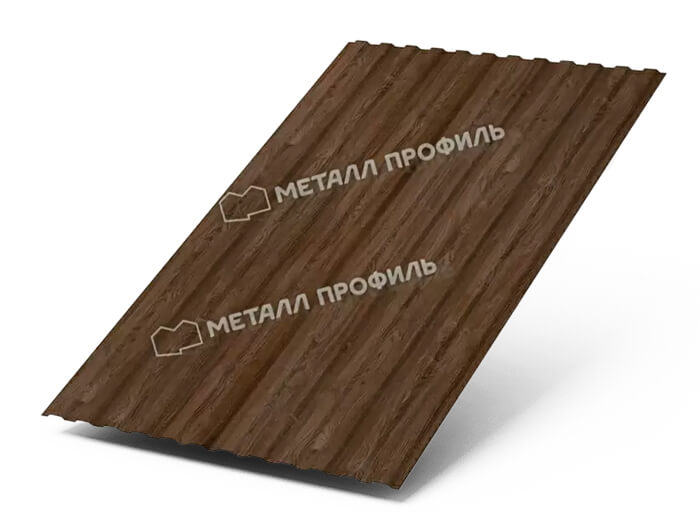 Фото: Профнастил МП10 х 1100 - B (ECOSTEEL_MA_Д-01-МореныйДуб-0.5) в Протвино