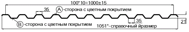 Фото: Профнастил С21 х 1000 - A (ECOSTEEL_MA_Д-12-Античный Дуб-0.45) в Протвино