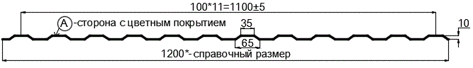 Фото: Профнастил МП10 х 1100 - A (ПЭ-01-7016-0.4±0.08мм) в Протвино