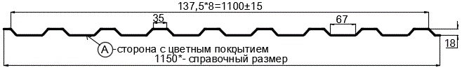 Фото: Профнастил МП20 х 1100 - A (PURETAN-20-RR750-0.5) в Протвино