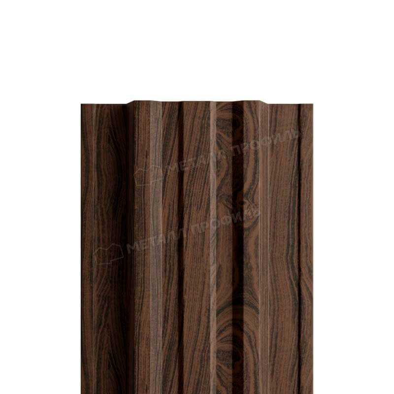 Штакетник металлический МП TRAPEZE-T 16,5х118 Двусторонний (ECOSTEEL_МА_Д-12-Античный Дуб-0.45).