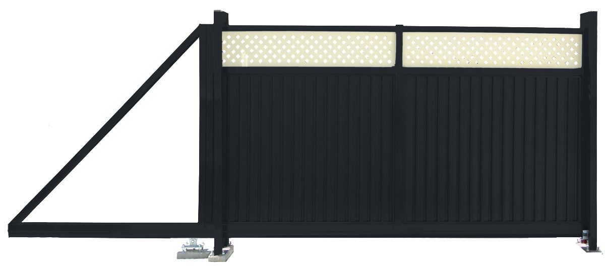 Ворота откатные Estet Plus 2,0х3,5 RAL 7024/1014