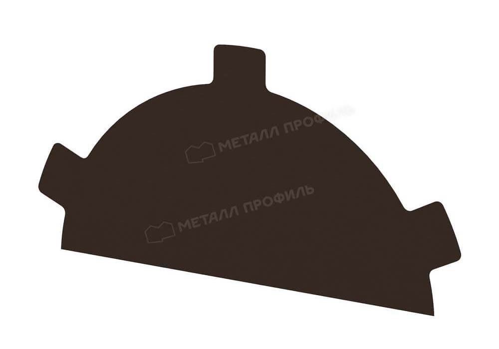 Заглушка конька круглого простая NormanMP (ПЭ-01-8017-0.5)
